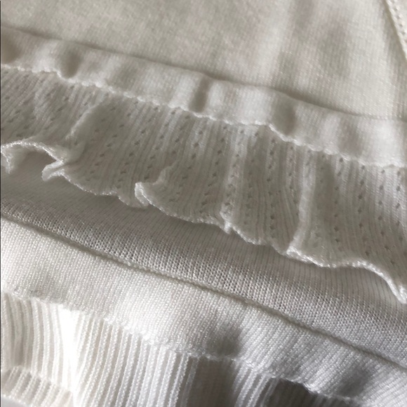 CeCe by Cynthia Steffe White Ruffled Top - Picture 4 of 6